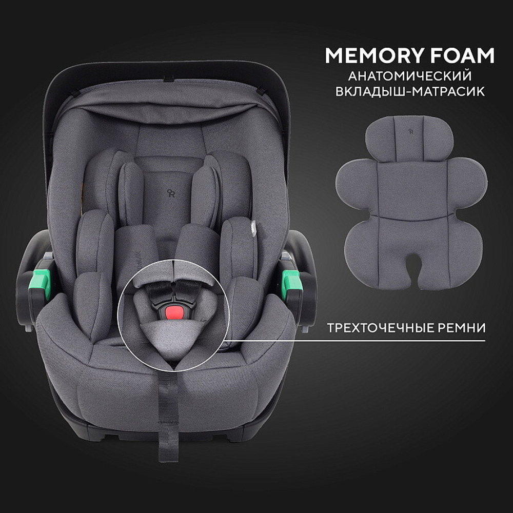 Детская коляска Rant Falcon Neo 3 в 1 с автокреслом Evomax Grey Graphite