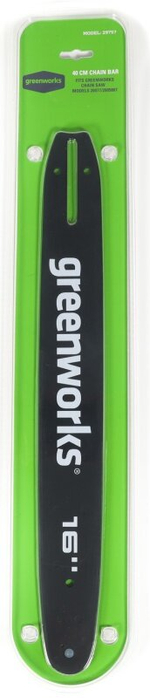 Шина Greenworks 29757, для цепной пилы, 16 дюймов, 40 звеньев, 3/8 дюйма
