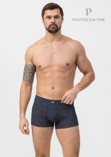 Трусы мужские боксеры Pantelemone PMH-1431, геометрия темно-серая