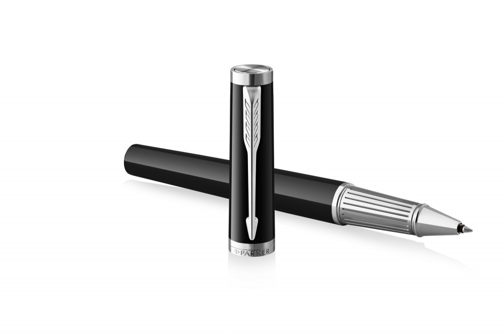Ручка-роллер Parker "Ingenuity Black CT" стержень:F, цвет чернил: black, в подарочной упаковке.
