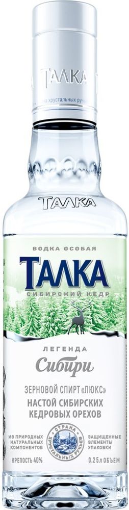 Водка особая Талка Сибирский Кедр