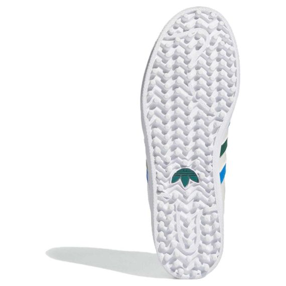 Кроссовки adidas originals SUPERSTAR для гола низкого роста-белый/Лесной зеленый/Черный Юнисекс