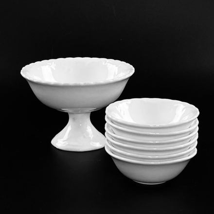 Lenardi 305-055 Набор для варенья креманка 18см и 6 розеток 15см АВРОРА в под.уп.(х12)Фарфор