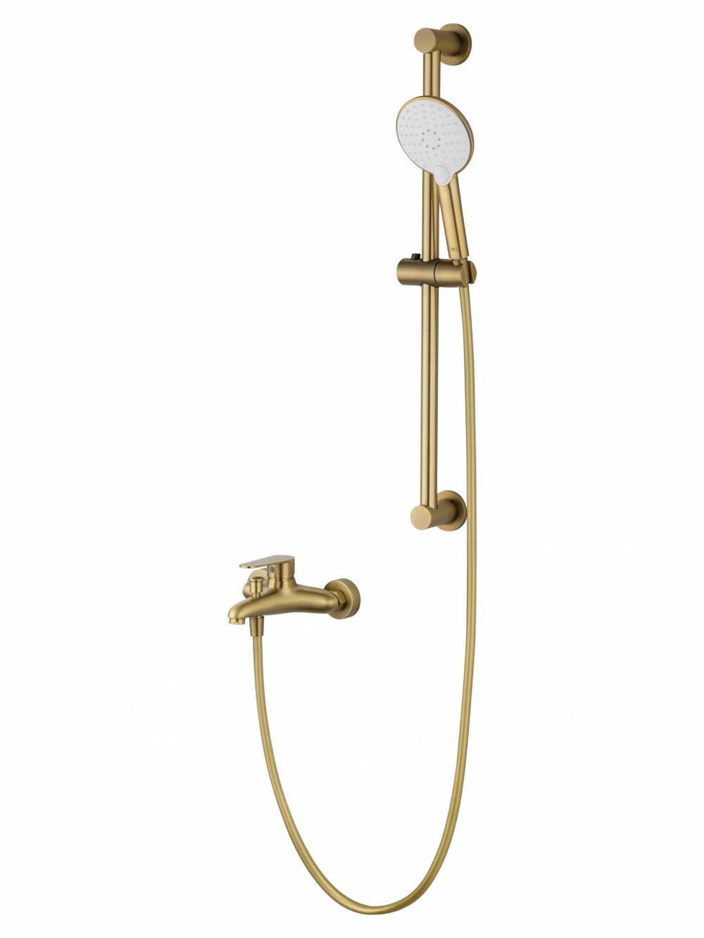 Смеситель для ванны с душевым гарнитуром WONZON & WOGHAND ALFA, Брашированное золото (WW-AE3205-BG)