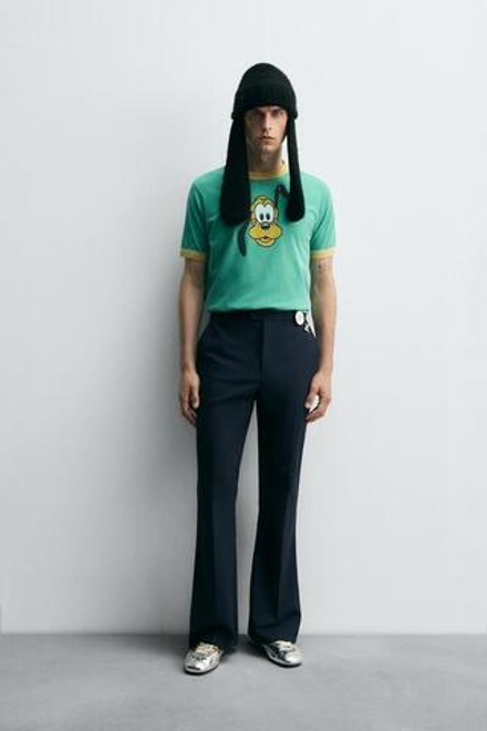 ZARA HARRY LAMBERT X DISNEY ФУТБОЛКА PLUTO, ЗЕЛЕНЫЙ