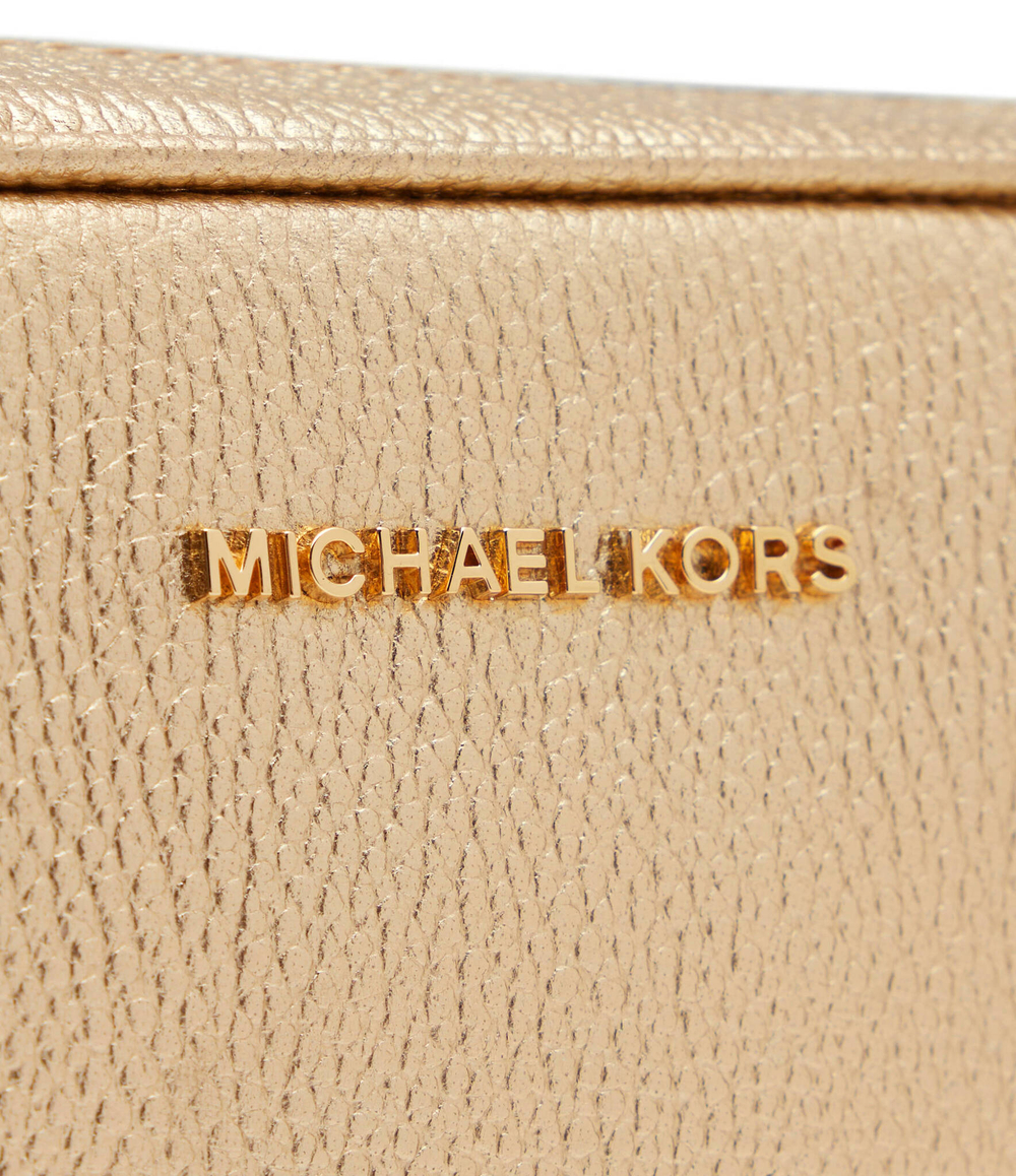 кожаная сумка-мессенджер jet set Michael Kors - золотой(32F7MGNM6M)