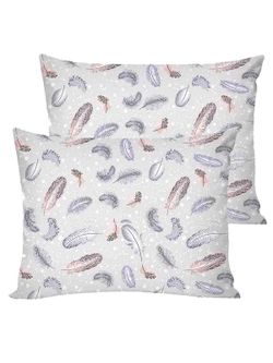 Постельное белье Anna Maria "Перышко" евро   наволочки 50х70 2шт Простынь на резинке 180х200 см  Пододеяльник 200х215 см