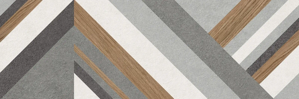 Настенная плитка Alma Ceramica TWU3090STO74R Stereo 30x90 микс матовая под бетон / под дерево / геометрия