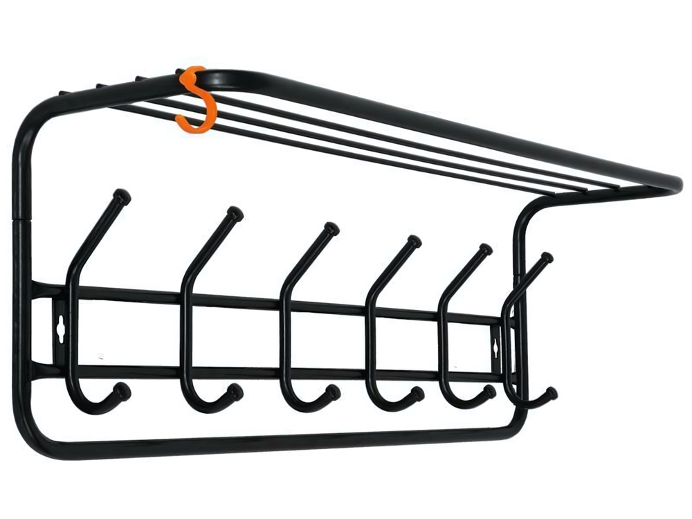 Вешалка с полкой 80 черная