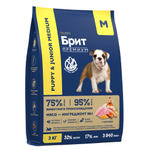 Сухой корм БРИТ ПРЕМИУМ Dog Puppy&Junior Medium с курицей для щенков и молодых собак средних пород 3 кг