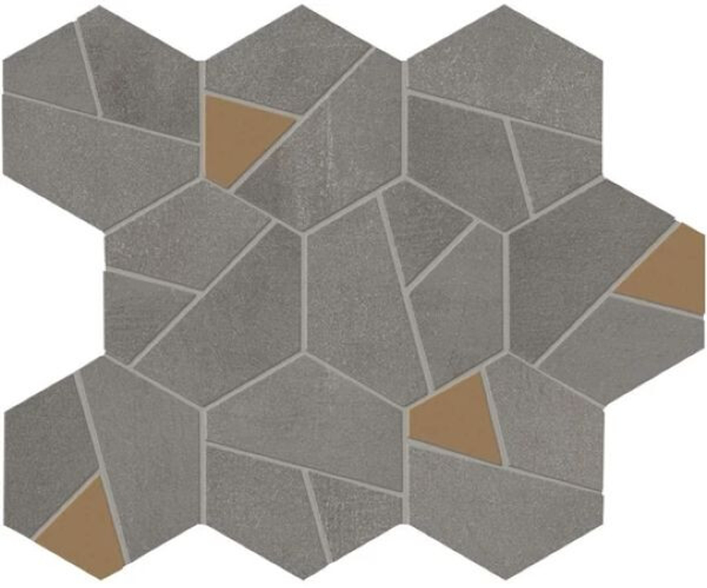 Мозаика/Керамогранит ATLAS CONCORDE BOOST Smoke Mosaico Hex Yellow 25x28,5 AN68