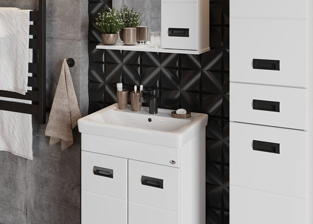 Тумба Onika Балтика-Квадро Black 55.11 белая (105552)