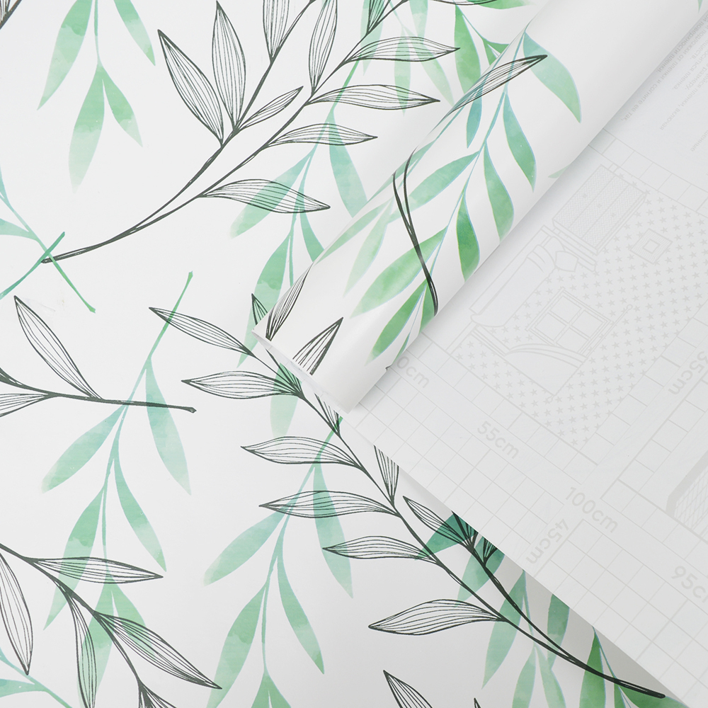 Пленка самоклеящаяся 45см*8м Листочки