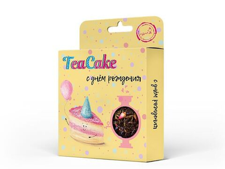 Чайный тортик TeaCake С днем рождения, 50 г (2,4 б)