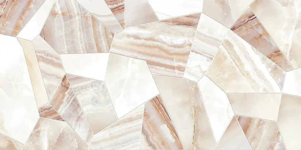 Настенная плитка ALMA Ceramica TWU09BGM014 Bergamo 50x24.9 бежевая глянцевая под камень