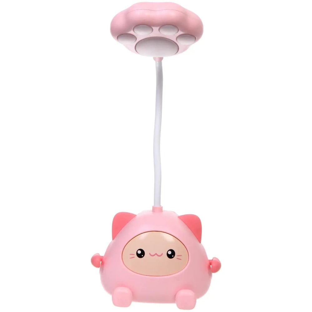 Настольная лампа «Милый котёнок» LED 11,5*8,6*31 см, USB 0.6w 5V, Розовый
