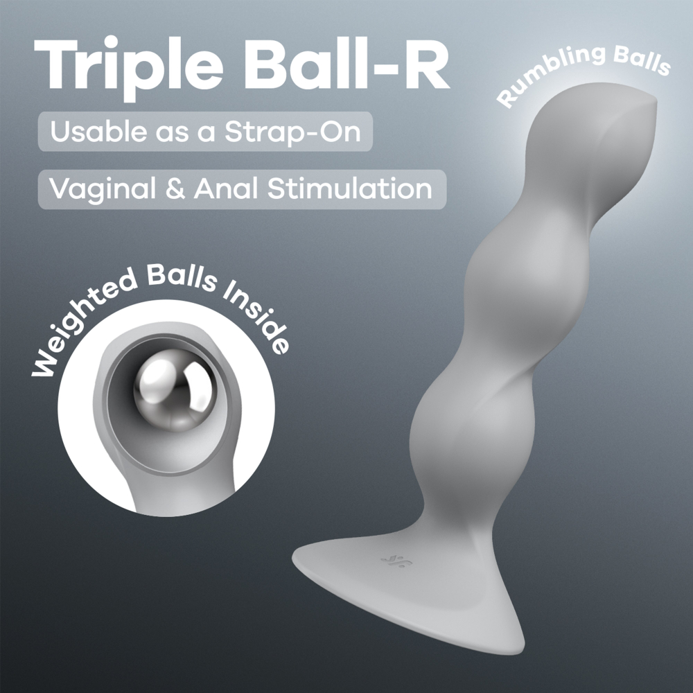 Satisfyer Triple Ball-R - Фаллоимитатор со смещенным центром тяжести