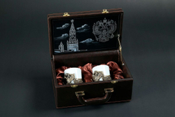 Набор чашек для кофе "Герб РФ" 2шт. в подарочном кейсе с художественным оформлением