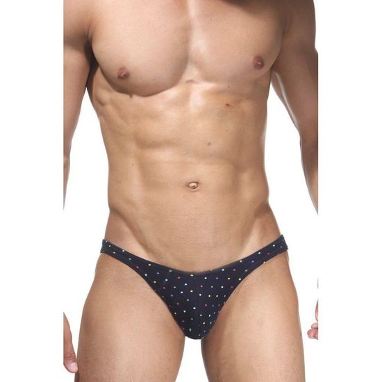 Трусы мужские слипы черные с принтом DARKZONE DZN6414