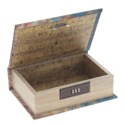 GAEM Шкатулка-книга с кодовым замком, L15,5 W7 H22 см