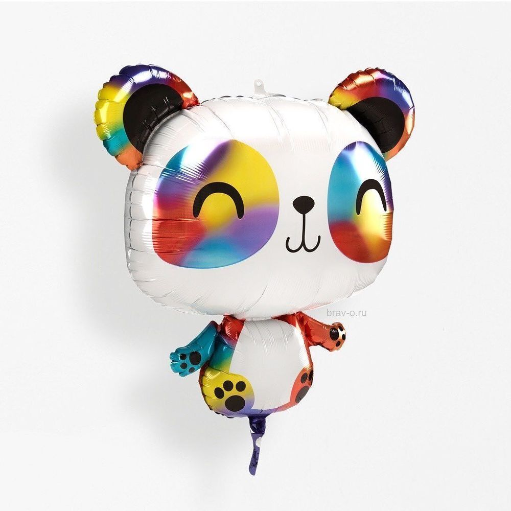 AN Шар фигура Радужная панда 24"/60*60 см (БГ-39)  Изображение3