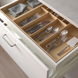 IKEA UPPDATERA  (ИКЕА УППДАТЕРА)  -  Лоток для столовых приборов, светлый бамбук, 52x50 см
