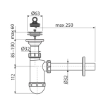 Сифон Alcaplast A410 для умывальника (AG210512432)