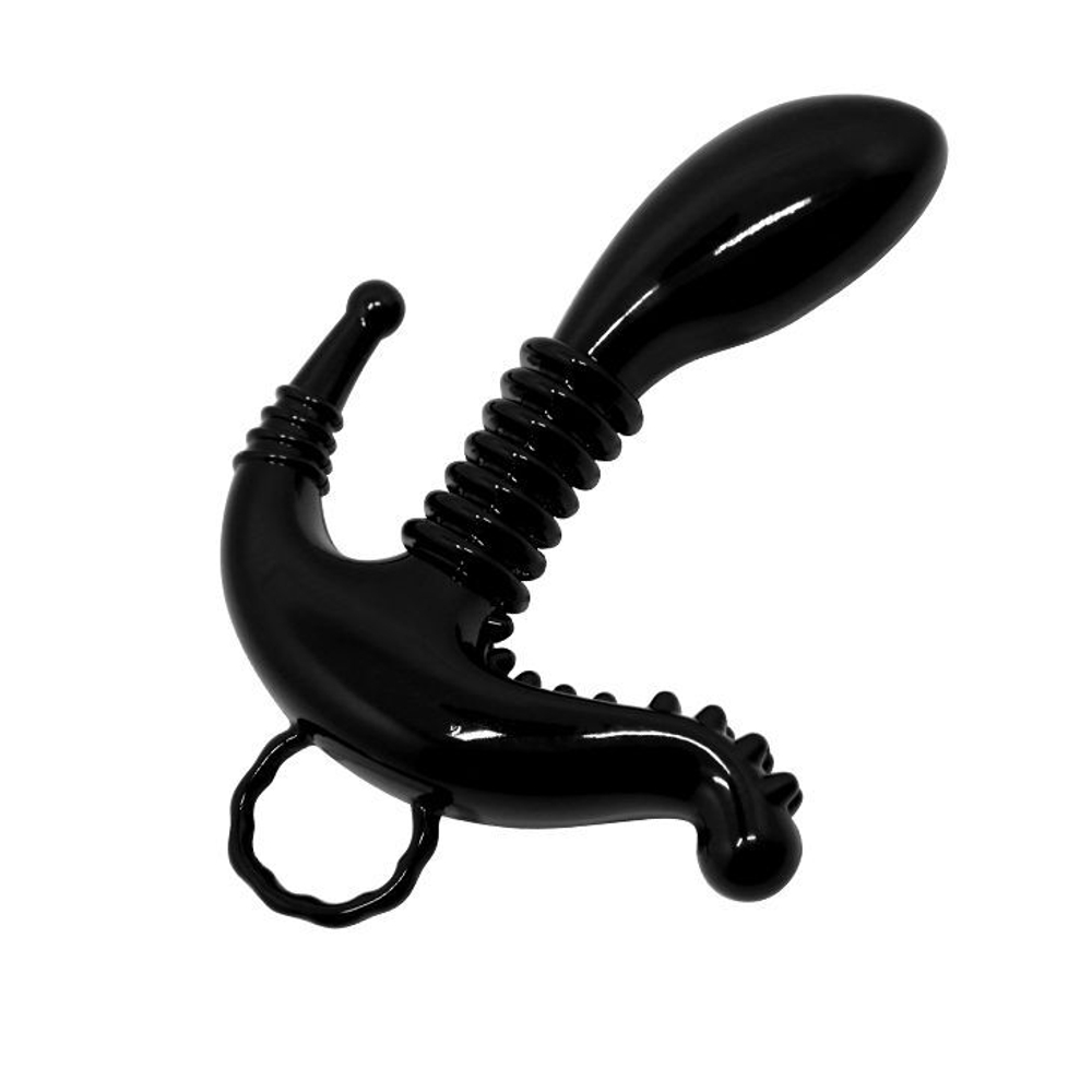 Чёрный стимулятор точки G, клитора и ануса