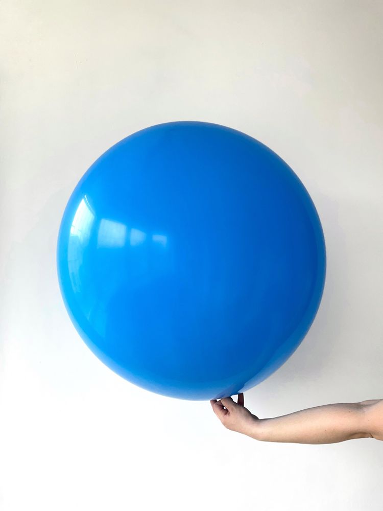 S шар гигант 24"/60 см, пастель, голубой / Blue (БГ-90)