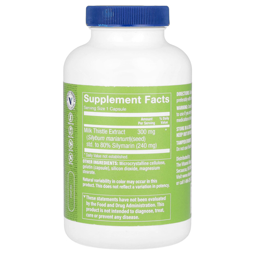 The Vitamin Shoppe, Экстракт расторопши, 300 мг, 200 капсул