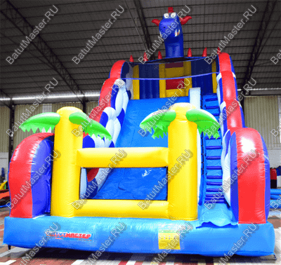 Коммерческий надувной батут-горка "Дракон" 11*6*8,5 м