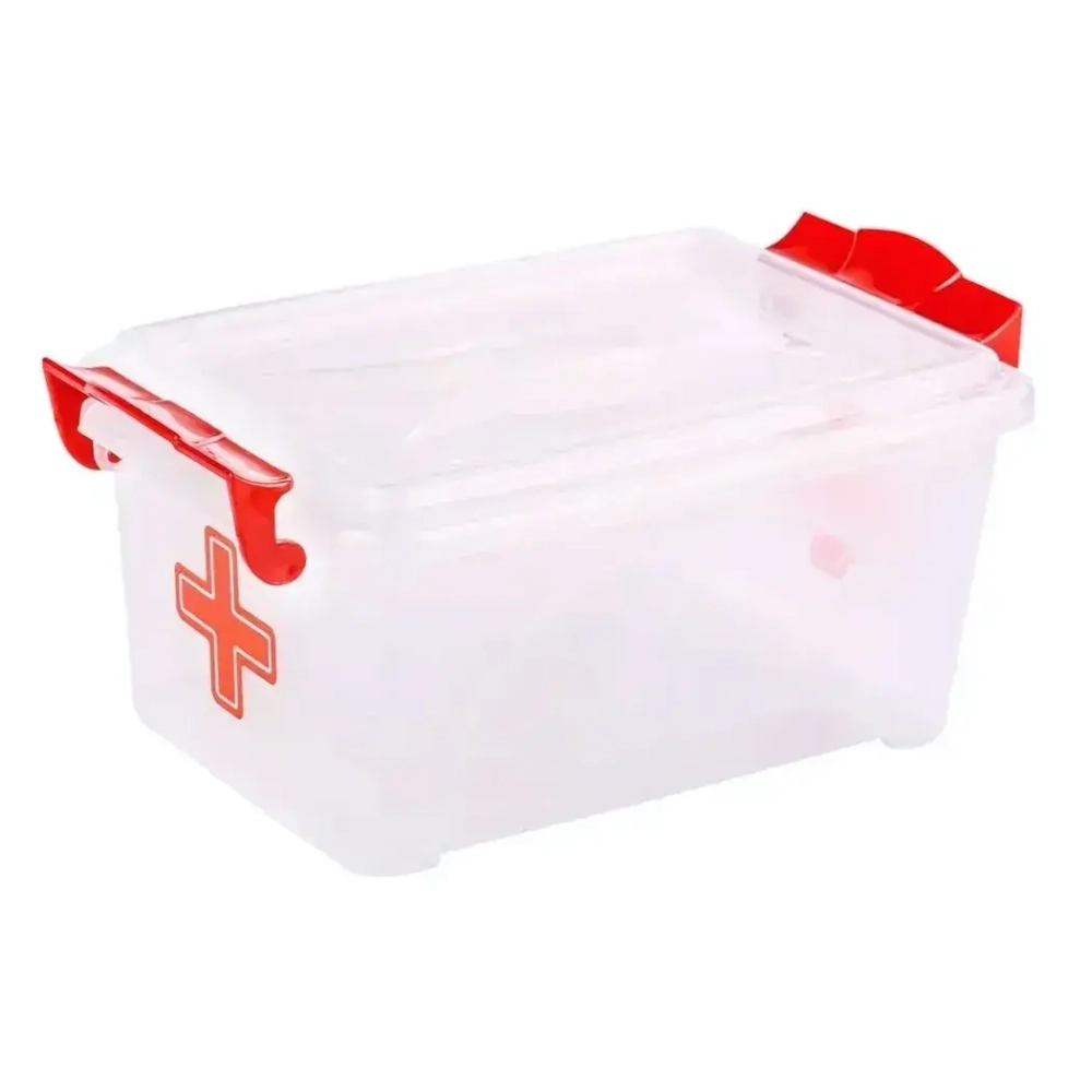 Контейнер Аптечка 2,5л прямоугольный (с ручками)