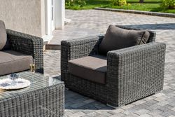 "Боно" лаунж-зона из искусственного ротанга, цвет графит