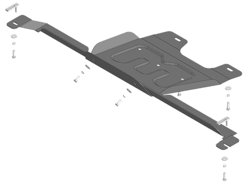 Защита раздаточной коробки, 2 мм, Сталь. для Foton Tunland V9 2024-н.в., Motodor.77510