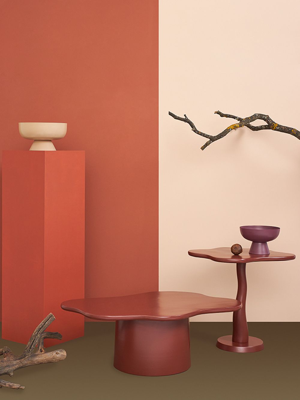 Столик кофейный Fluid, 86х56х30 см, сепия