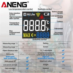 Пирометр (бесконтактный термометр) ANENG TH203