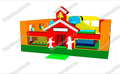 Надувной батут "Школьный автобус"