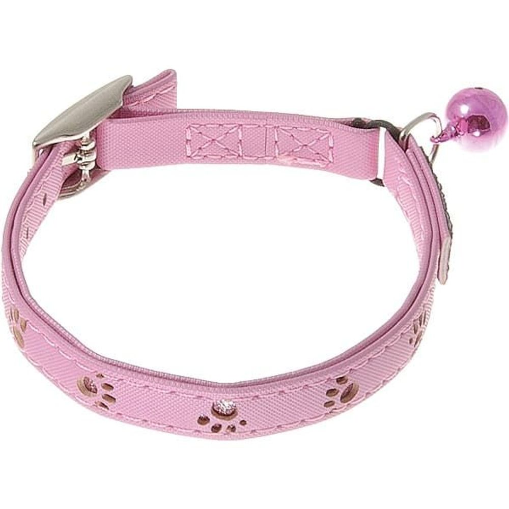 Ошейник д/кош. синтетич. рельефный "Лапки" 10 мм (19-22 см) (розовый) Ошейник д/кош. синтетич. рельефный "Лапки" 10 мм (19-22 см) (розовый)