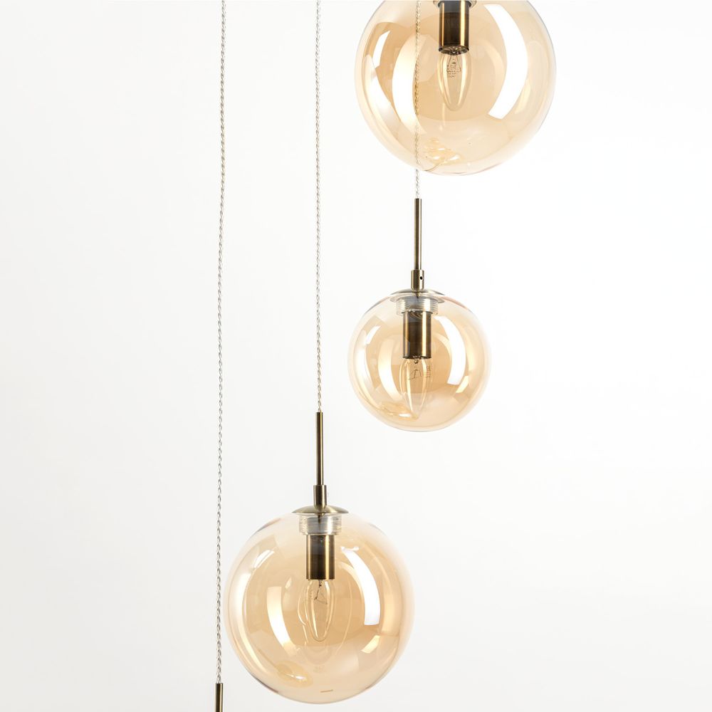 Citilux Томми CL102073 Люстра каскадная с янтарными шарами