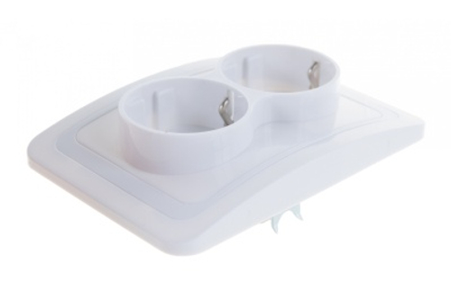 Розетка 2-ая с/з бел Валери СП (керамика) 16А 220В (5/10/200) 0030976