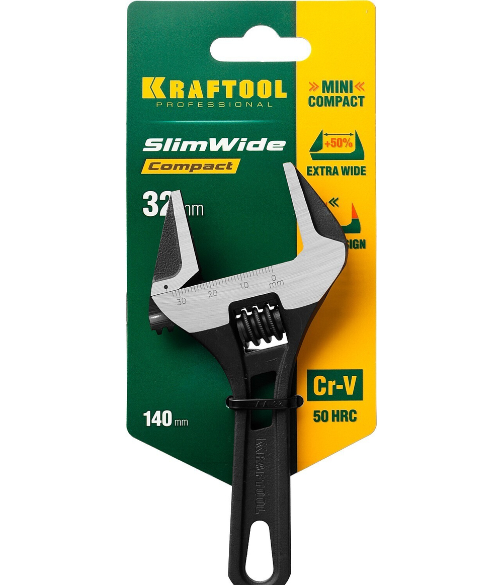 KRAFTOOL SlimWide Compact, 140/33 мм, разводной ключ (27266-20)