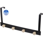 Крючки надверные на планке «ЛОФТ ВОСТ», цвет черный, 40*17см (Лейбл Селфи)