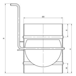 Шибер TMF ф120, 1,5мм, 08ПС, антрацит, угловой