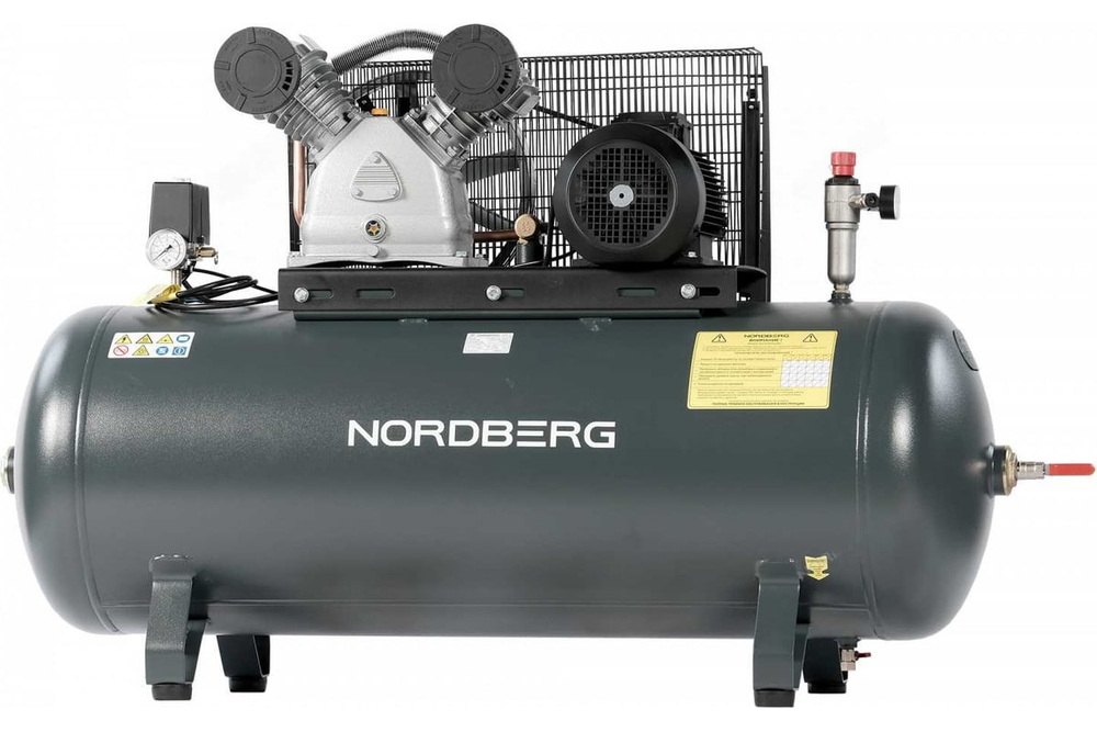 Компрессор поршневой с ременной передачей 380В, ресив. 270л, 880л/мин NORDBERG NCP300/880