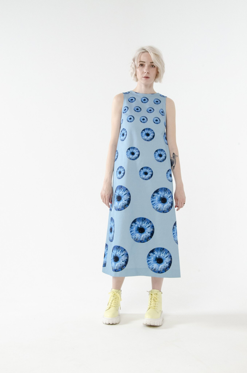 Платье из хлопка с принтом PEOPLE