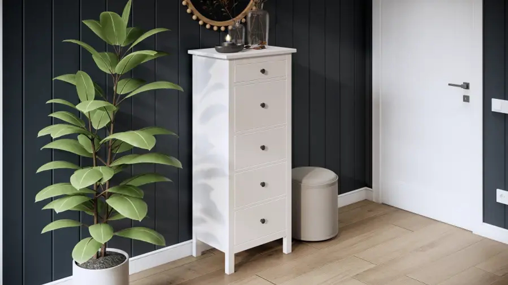 Комод с 5 ящиками - аналог IKEA HEMNES / ХЕМНЭС/ ХЕМНЕС / КЫМОР / ИКЕА 58х131х40 см, белый