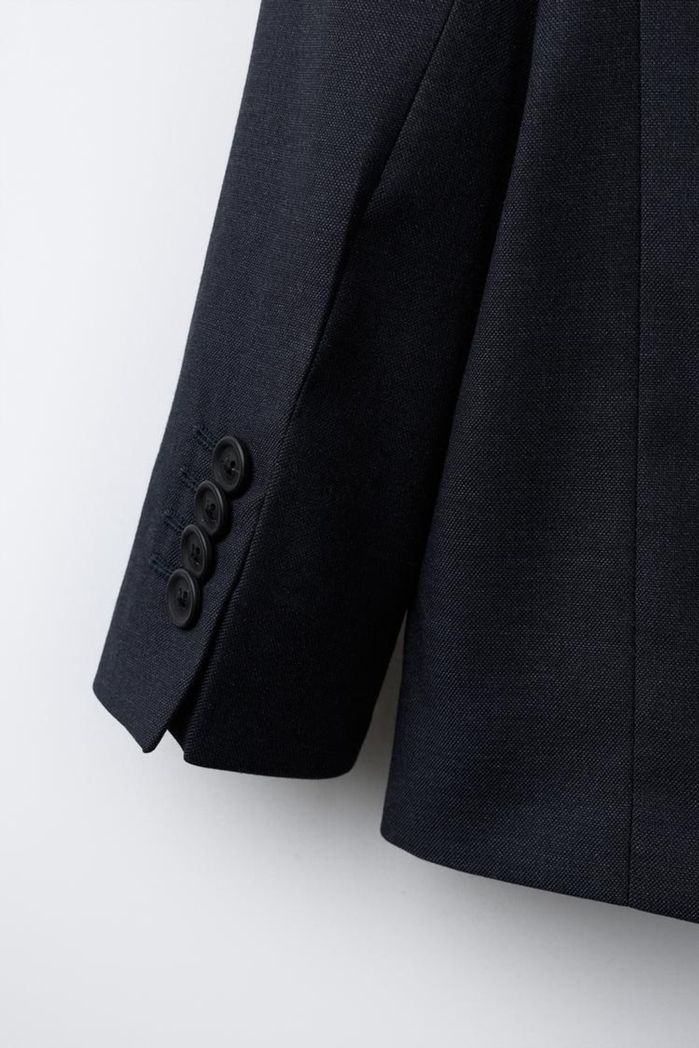 ZARA КОСТЮМНЫЙ БЛЕЙЗЕР ИЗ РЕЛЬЕФНОЙ ТКАНИ, СИНИЙ