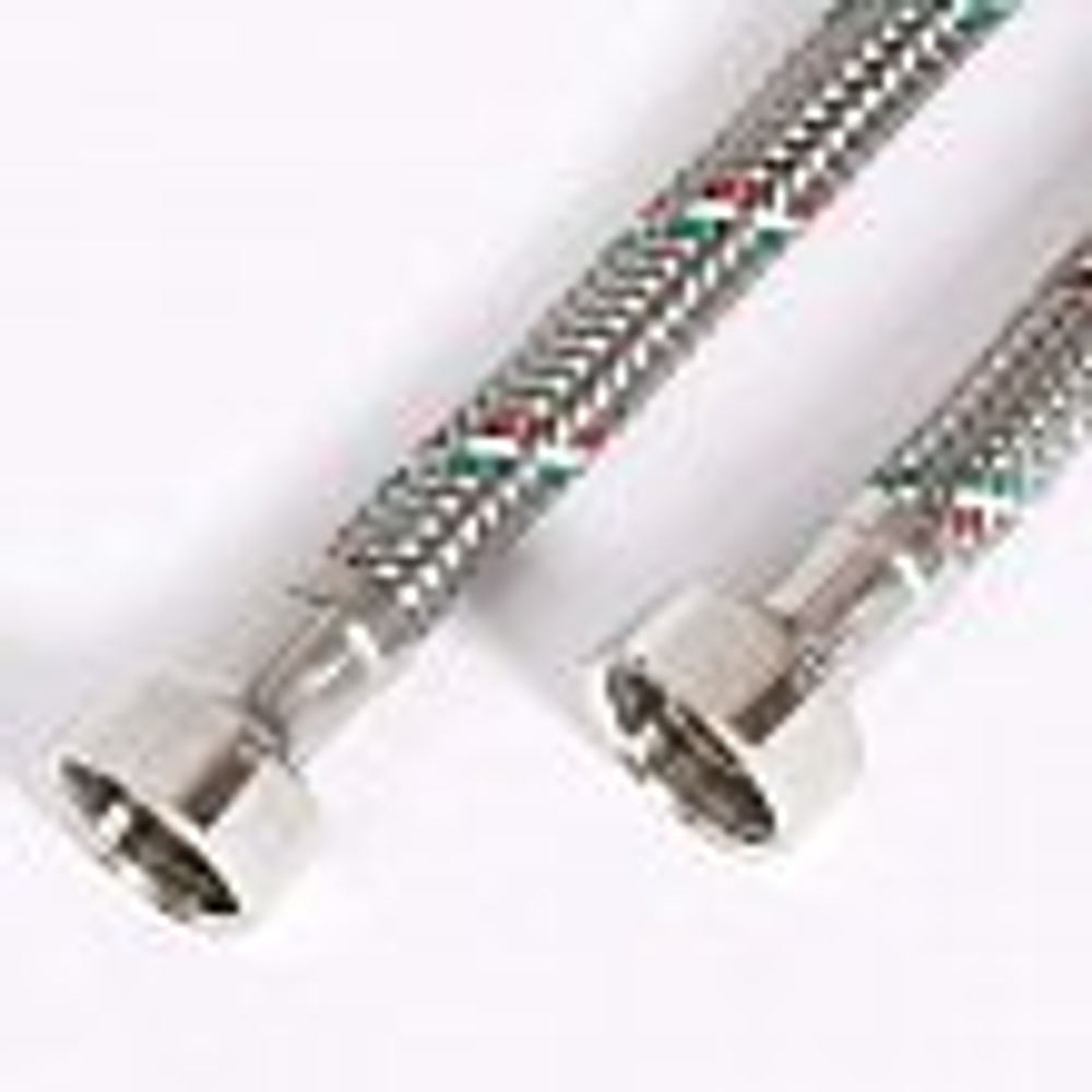 UNI-FITT Гибкая подводка для воды ВВ 1/2", 150 см, DN 8, оплетка из нержавеющей стали