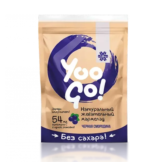 Натуральный жевательный мармелад (черная смородина) Yoo Gо