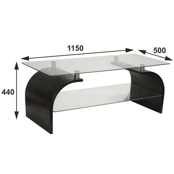 Стол журнальный Гурон 2 венге структура